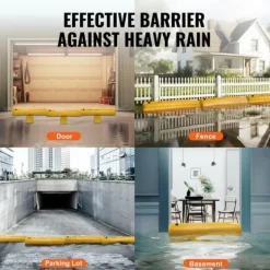 Beredskabsplaner^Oversvømmelsesbarrierer, sandbags alternative, 4-pak, effektive til hjemmet, døråbninger og indkørsler (4FTx6in)