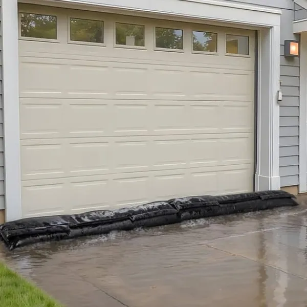 Outlet Oversvømmelsesspærre - Vandaktiverede sandfri sandsække 4-pak - 153 x 21 cm - Genanvendelig - Vandabsorberende barriere - Til dør, kælder, garage Beredskabsplaner