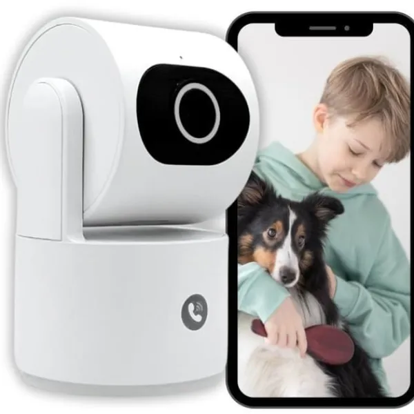 Sikkerhedsmonitorer & Videokameraer^Overvågningskamera - KONYKS - CAMINI CARE 2 - Indendørs - Wifi med sirene og videoopkaldsknap