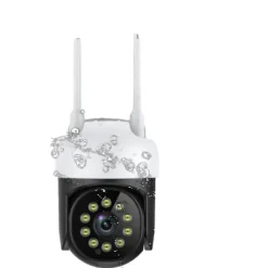 Overvågningskamera, 5MP opløsning, farve natvision,en WiFi-kamera uden kort, EU-stik Sikkerhedsmonitorer & Videokameraer