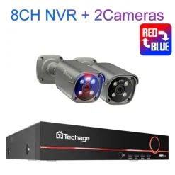 Best Overvågningskamera System, AI Detektion, To-Vejs Lyd,8CH 2PCS 8MP KAMERA, Ingen indbygget HDD Sikkerhedsmonitorer & Videokameraer