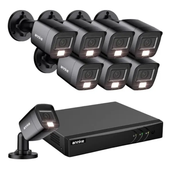 Sikkerhedsmonitorer & Videokameraer^Overvågningskamera System, 1080P Opløsning, Nattesyn Funktion,8STK, 2T