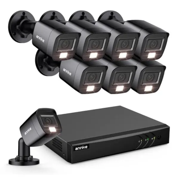 Sikkerhedsmonitorer & Videokameraer^Overvågningskamera System, 1080P Opløsning, Nattesyn Funktion,8STK, 2T