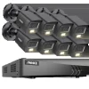 New Overvågningskamera System, 5MP Opløsning, Vejrbestandigt Design,8CH DVR 8Pcs Kits, 1T Sikkerhedsmonitorer & Videokameraer