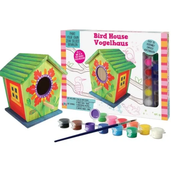 Til Fugle & Småvildt^Paint Your Own Birdhouse Creativity Set
