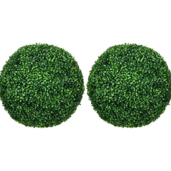 Discount 2-pak buksbomkugler 50 cm kunstige, plast, til hjem, kontor & have Havedekorationer