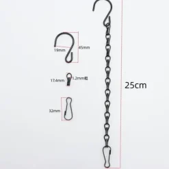 Til Fugle & Småvildt^2-pak fuglefoderhuse, urtepotter, lanterner og dekorative kæder (sort, 25 cm)