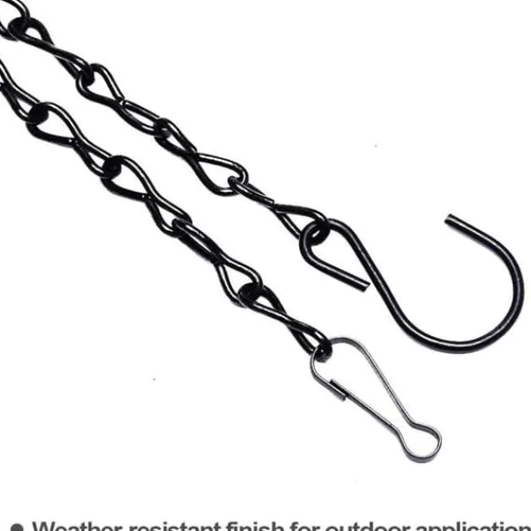Til Fugle & Småvildt^2-pak fuglefoderhuse, urtepotter, lanterner og dekorative kæder (sort, 25 cm)