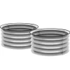 Outlet 2-pak højbed i metal 60x60x30 cm, åben bund, sølv Krukker & Plantebeholdere