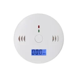 Røg- & Kulmonoxiddetektorer^1-pak kuliltealarm med LCD-display, UL2034-standard, egnet til hjemmebrug