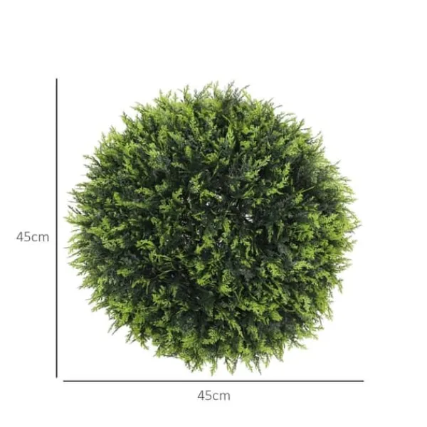 Outlet 2-pak kunstig ceder 45 cm med potte, dekorative planter til hjem & have Buskads