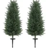 Træ^2-pak kunstig cypres 100 cm med jordspyd, naturtro til have & hjem