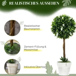 New 2-pak kunstig lavendel 60 cm med potte, realistisk kunstblomst til hjem & have Buskads
