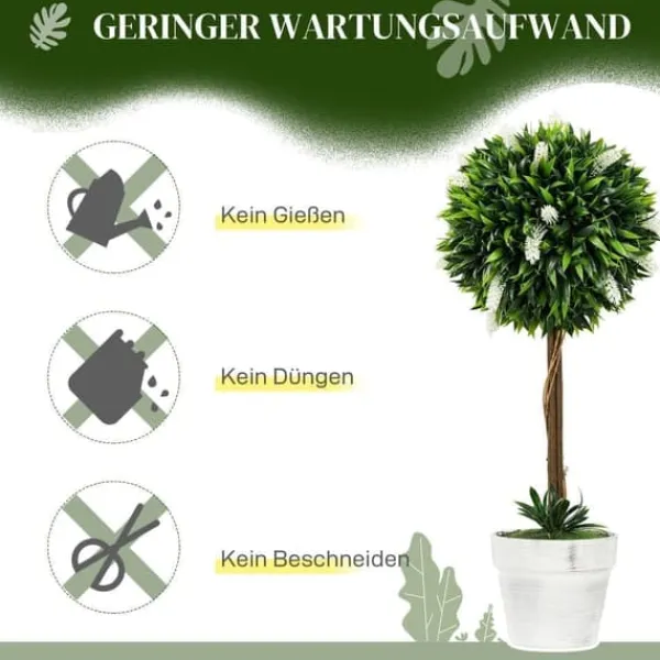 New 2-pak kunstig lavendel 60 cm med potte, realistisk kunstblomst til hjem & have Buskads