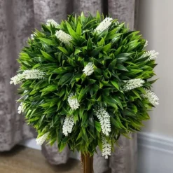 New 2-pak kunstig lavendel 60 cm med potte, realistisk kunstblomst til hjem & have Buskads