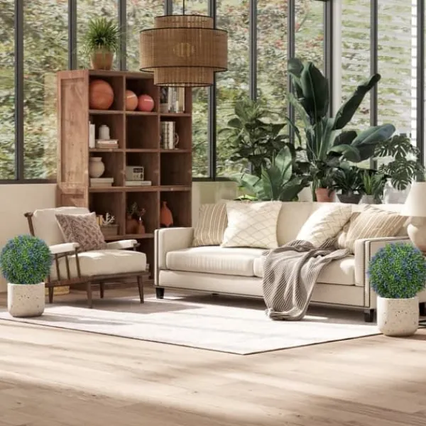 Haveplanter^2-pak kunstig lavendel 60 cm UV-beskyttet med jordspyd, til hjem & have