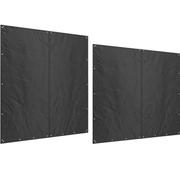 Tilbehør Til Brændeovne & Pejse^2-pak overtræk til brændestativ 174 cm, vandtæt 600D oxford, UV-beskyttelse, passer 176B x 163/175H cm, sort