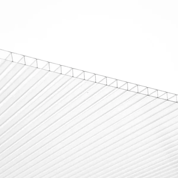 Drivhus^12-pak polycarbonat drivhuspaneler, 2' x 4', 0,24'' tykke tagplader, UV-beskyttelse, energibesparende, holdbare og lette.