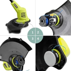 Hot 6-pak trimmerspoler med trimmertråd og låg RYOBI græstrimmer Havemaskiner