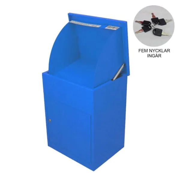 Postkasser & Brevindkast^Pakkeboks Postkasse Blå | MonsterShop