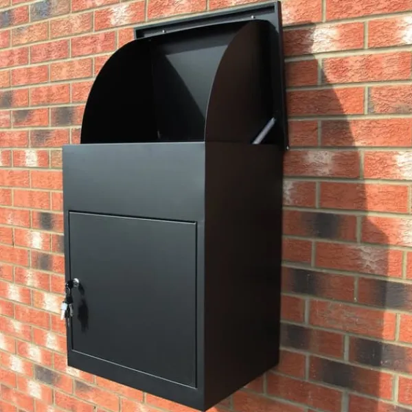 Postkasser & Brevindkast^Pakkeboks Postkasse Sort | MonsterShop