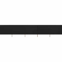 Vinddekoration^5-panelers foldbart læsejl - Beskyttelse mod vind | Farve: Sort | Størrelse: 600x160 cm
