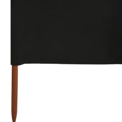 Vinddekoration^5-panelers foldbart læsejl - Beskyttelse mod vind | Farve: Sort | Størrelse: 600x160 cm