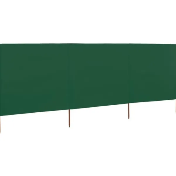 3-panelers foldbart læsejl 400x160 cm | Farve: Grøn Vinddekoration