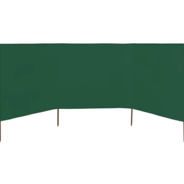 3-panelers foldbart læsejl 400x160 cm | Farve: Grøn Vinddekoration