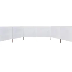 Vinddekoration^6-panels foldbart læsejl - UV-beskyttelse | Farve: Sandhvid | Størrelse: 800x160 cm