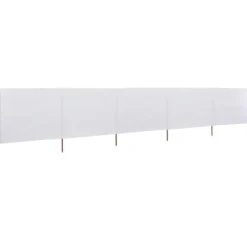 Vinddekoration^5-panels læsejl 600x120 cm stof sandhvid - Læsejl - Læskærm - Home & Living