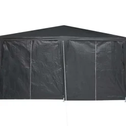 Telte & Lysthuse^Party Telt Anthracit & Hvid - Rummeligt 400x400 cm | Farve: Anthracit & Hvid | Størrelse: 400x400x266 cm
