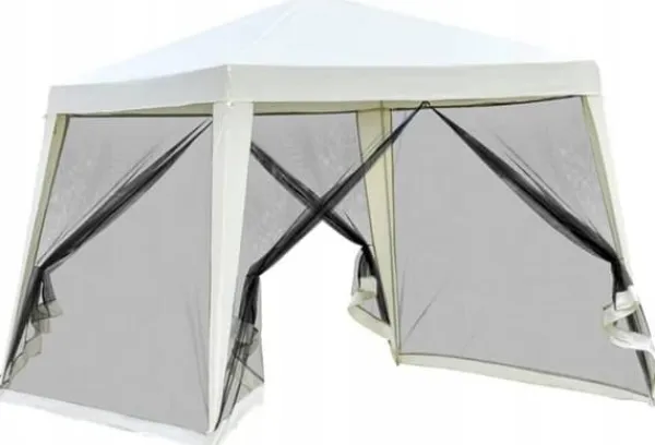 Telte & Lysthuse^Pavilion 3X3 G1015 HVID MED MYGGENET