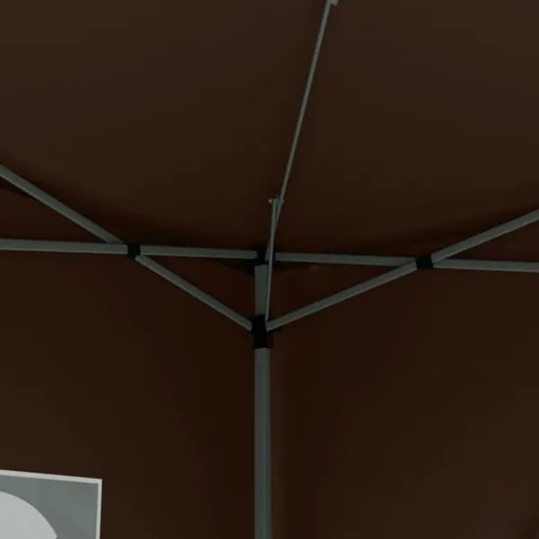 Telte & Lysthuse^Pavillon ca. 3x3 m pop-up, vandafvisende, vintertålelig, UV-beskyttelse 50+, 4 sidevægge & taske, kaffebrun