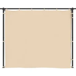 New Pavillon med gardiner 3x3 m - Stabil stål konstruktion | Farve: Cremefarvet Telte & Lysthuse