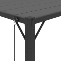 Sale Pavillon med lameltag 3x4 m aluminium og stof antracitgrå - Havepavillon - Havepavilloner - Home & Living Buer, Spalier, Lysthuse Uden Tag