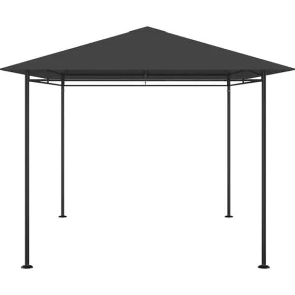 Hot Pavillon med massiv stålkonstruktion - Udendørstelt til fester og sport | Farve: Antracitgrå | Størrelse: 384x281x270 cm Telte & Lysthuse
