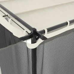 Buer, Spalier, Lysthuse Uden Tag^Pavillon med mesh-vægge - 4x3 m stål | Farve: Creme