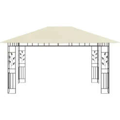 Telte & Lysthuse^Pavillon med myggenet - Havenytelse | Farve: Creme | Størrelse: 4x3x2,73 m