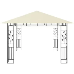 Telte & Lysthuse^Pavillon med myggenet - Havenytelse | Farve: Creme | Størrelse: 4x3x2,73 m
