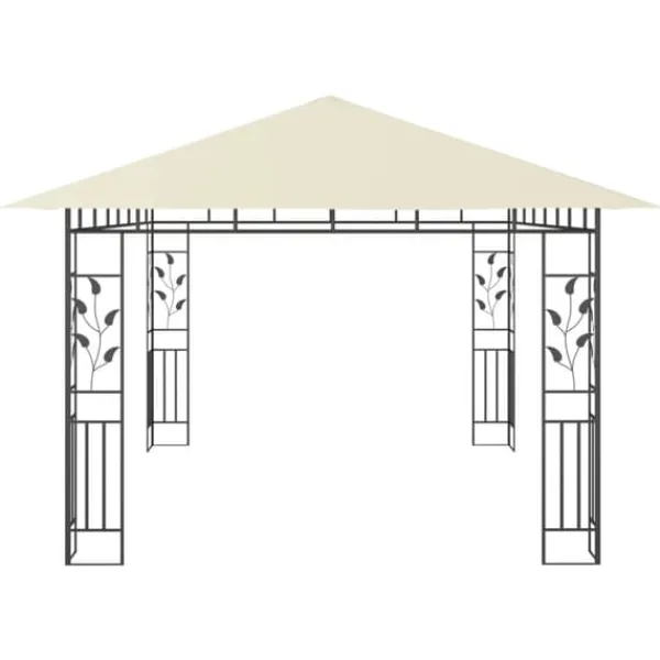 Telte & Lysthuse^Pavillon med myggenet - Havenytelse | Farve: Creme | Størrelse: 4x3x2,73 m