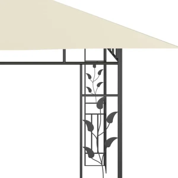 Telte & Lysthuse^Pavillon med myggenet - Havenytelse | Farve: Creme | Størrelse: 4x3x2,73 m
