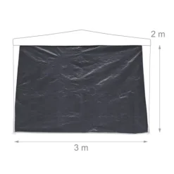 Sale Pavillon sidepaneler, 200x300 cm, grå Telte & Lysthuse