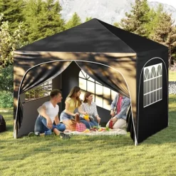 Outlet Pavillon telt, 3x3 m, sort Telte & Lysthuse