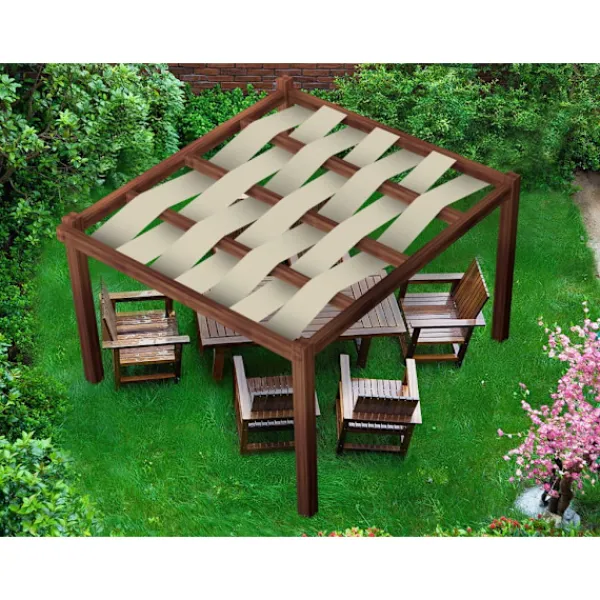 Clearance Pavillon vandtæt bælte 0,5x5 Grå Buer, Spalier, Lysthuse Uden Tag