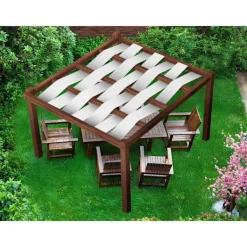 Clearance Pavillon vandtæt bælte 0,5x5 Grå Buer, Spalier, Lysthuse Uden Tag