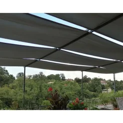 Clearance Pavillon vandtæt bælte 0,5x5 Grå Buer, Spalier, Lysthuse Uden Tag