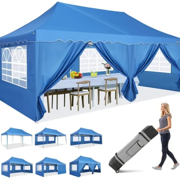 Pavillon, Vandtæt, Nem Montering,Blå Telte & Lysthuse