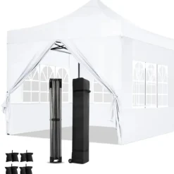 Hot Pavillon, Vandtæt, Pop-Up Design,Hvid Telte & Lysthuse