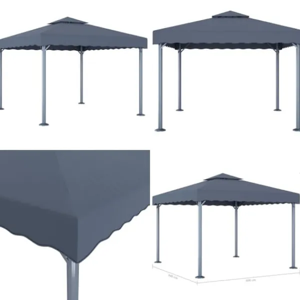 Best Pavillon 300x300 cm aluminium antracitgrå - Pavillon - Pavilloner - Home & Living Telte & Lysthuse